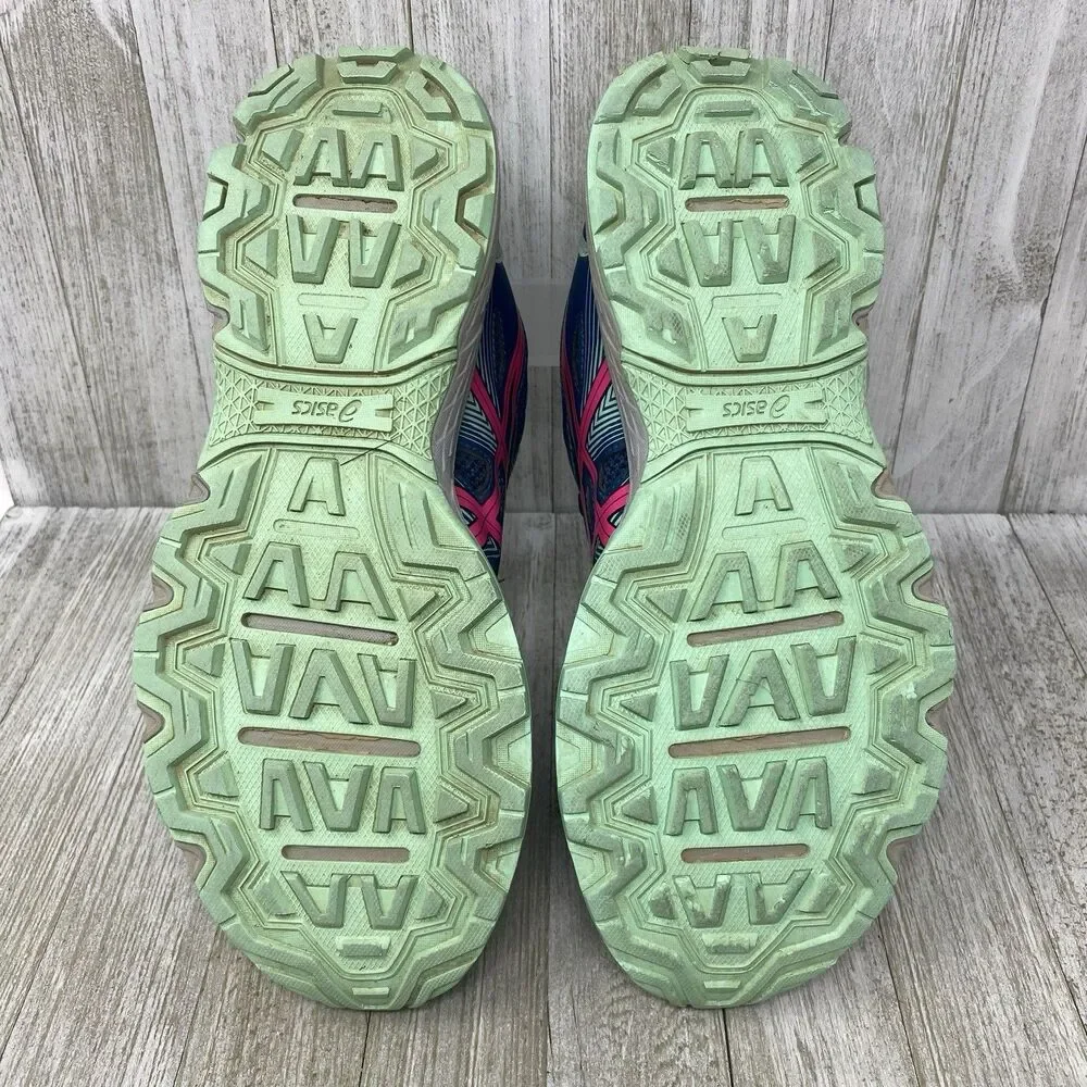 Women's Asics Gel Venture 8 Trail Running Sneaker Shoes Blue Pink - Size 9 - Picture 10 of 11